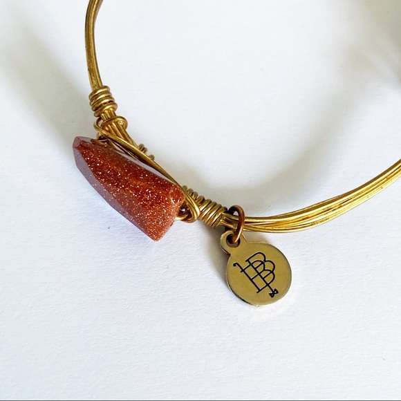 Bourbon & bowties goldstone copper wire bangle - Picture 2 of 6